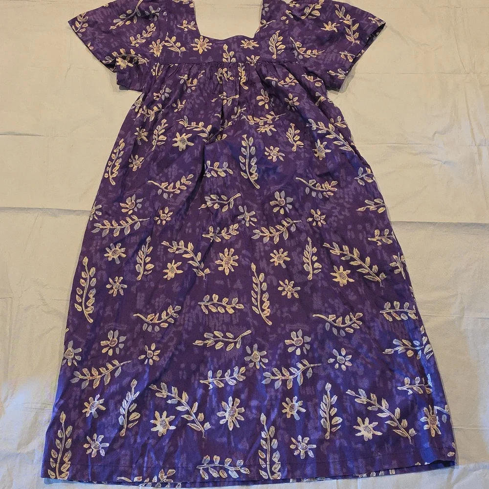 The Vermont‎ Country Store Purple Floral Muumuu Dress M - Picture 7 of 7